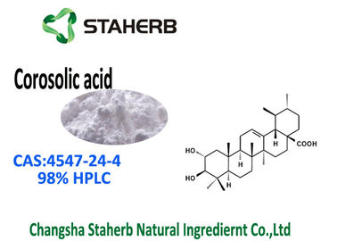 Porcellana HPLC composto dell'acido 98% di CAS 4547-24-4 Corosolic dell'estratto della foglia di Banaba del triterpenoide fornitore
